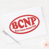 Bryce Canyon National Park rode ovale sticker (Envelop)