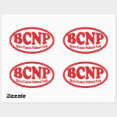 Bryce Canyon National Park rode ovale sticker (Vel)