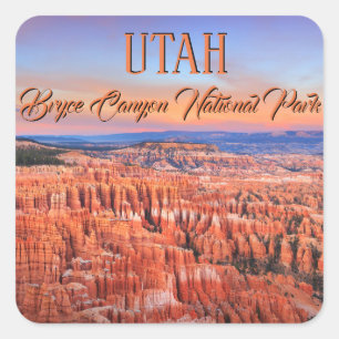 Bryce Canyon National Park Sunset Foto Vierkante Sticker