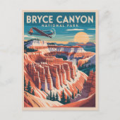 Bryce Canyon National Park Sunset Vintage Travel Briefkaart (Voorkant)