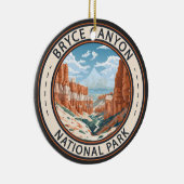 Bryce Canyon National Park Trail Illustratie Kunst Keramisch Ornament (Rechts)