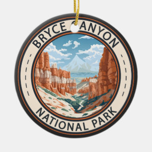 Bryce Canyon National Park Trail Illustratie Kunst Keramisch Ornament