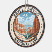 Bryce Canyon National Park Trail Illustratie Kunst Keramisch Ornament (Links)