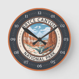 Bryce Canyon National Park Trail Illustratie Kunst Ronde Klok