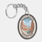 Bryce Canyon National Park Trail Illustratie Kunst Sleutelhanger (Voorkant Links)