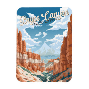 Bryce Canyon National Park Trail Illustratie Magneet