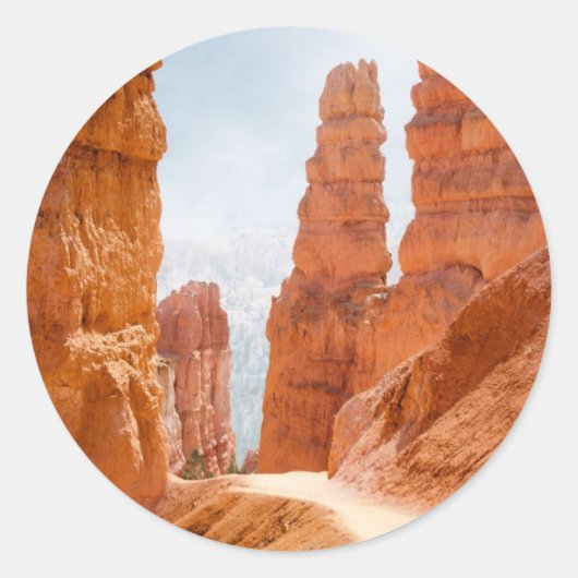 Bryce Canyon National Park Trail Ronde Sticker (Voorkant)