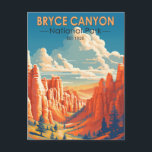 Bryce Canyon National Park Travel Art Vintage Briefkaart<br><div class="desc">Bryce Canyon vectorkunstwerk ontwerp. Het park is een spuitreservaat in het zuiden van Utah,  bekend om gekruiste hadots,  die spinvormige rotsformaties zijn.</div>