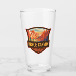 Bryce Canyon National Park Travel Art Vintage Glas