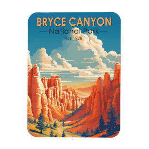 Bryce Canyon National Park Travel Art Vintage Magneet
