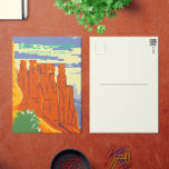 Bryce Canyon National Park Utah  Briefkaart<br><div class="desc">Bryce Canyon vectorkunstwerk ontwerp. Het park is een spuitreservaat in het zuiden van Utah,  bekend om gekruiste hadots,  die spinvormige rotsformaties zijn.</div>
