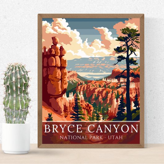 Bryce Canyon National Park Utah Desert Landscape Poster