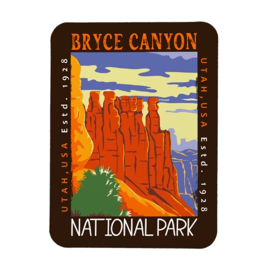 Bryce Canyon National Park Utah Distress Magneet (Verticaal)
