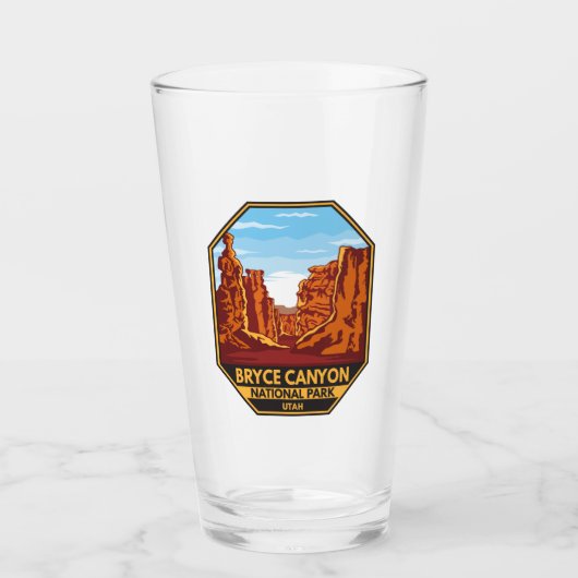 Bryce Canyon National Park Utah Emblem Glas (Voorkant)