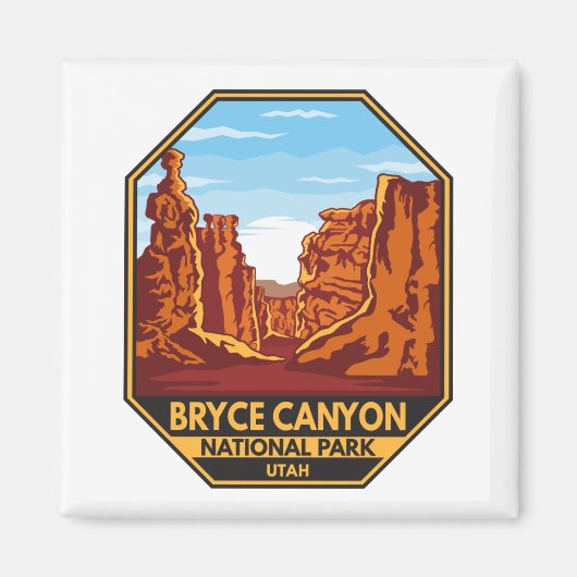 Bryce Canyon National Park Utah Emblem Magneet (Voorkant)