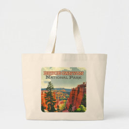 Bryce Canyon National Park Utah Hoodoo Retro Grote Tote Bag