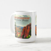Bryce Canyon National Park Utah Hoodoo Retro Koffiemok (Voorkant links)