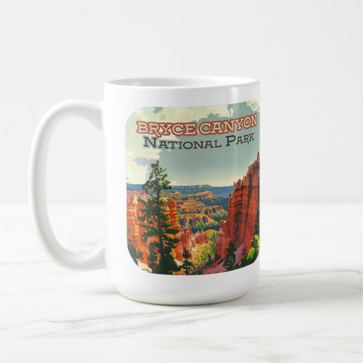 Bryce Canyon National Park Utah Hoodoo Retro Koffiemok (Links)