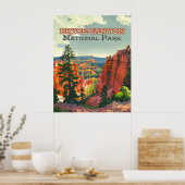 Bryce Canyon National Park Utah Hoodoo Retro Poster (Keuken)