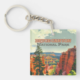 Bryce Canyon National Park Utah Hoodoo Retro Sleutelhanger