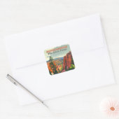 Bryce Canyon National Park Utah Hoodoo Retro Vierkante Sticker (Envelop)