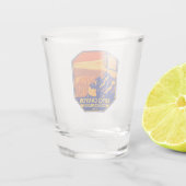 Bryce Canyon National Park Utah Inspiration Point Shot Glas (Achterkant)