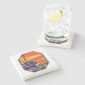 Bryce Canyon National Park Utah Inspiration Point Stenen Onderzetter (Zijkant)