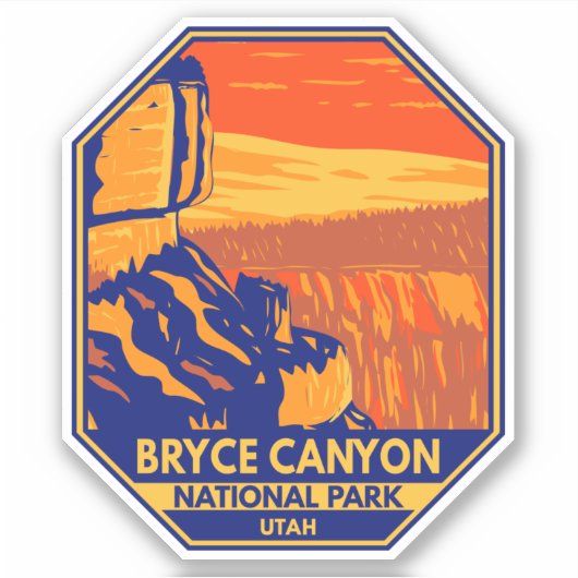Bryce Canyon National Park Utah Inspiration Point Sticker (Voorkant)