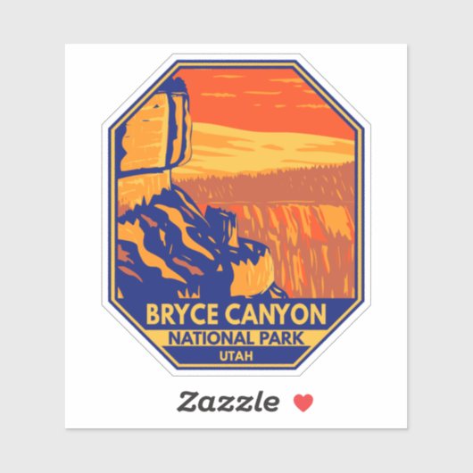 Bryce Canyon National Park Utah Inspiration Point Sticker (Vel)