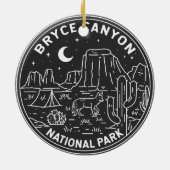 Bryce Canyon National Park Utah Monoline Keramisch Ornament (Achterkant)