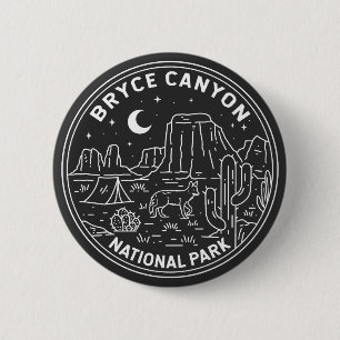 Bryce Canyon National Park Utah Monoline Ronde Button 5,7 Cm