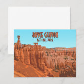 Bryce Canyon National Park Utah  platte Kaart (Voorkant / Achterkant)