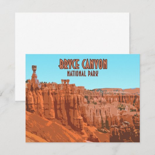 Bryce Canyon National Park Utah platte Kaart (Voorkant / Achterkant)