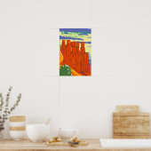 Bryce Canyon National Park Utah Retro Poster (Keuken)