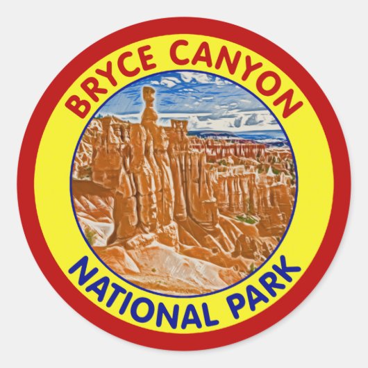 Bryce Canyon National Park, Utah Ronde Sticker (Voorkant)
