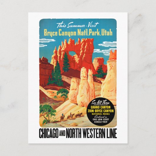  Bryce Canyon National Park Utah Travel Pos Briefkaart (Voorkant)
