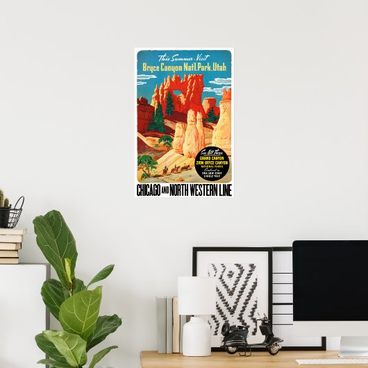  Bryce Canyon National Park Utah Travel Poster (Thuiskantoor)