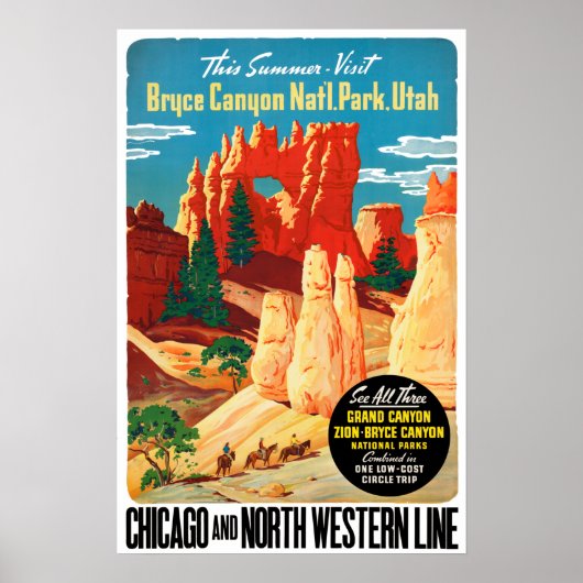  Bryce Canyon National Park Utah Travel Poster (Voorkant)