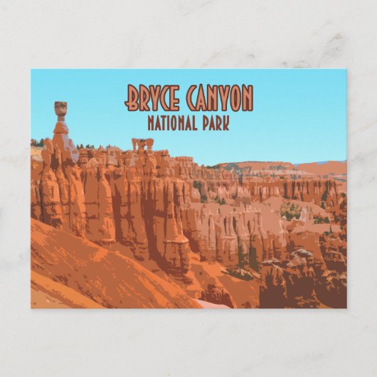Bryce Canyon National Park Utah Vintage Briefkaart (Voorkant)