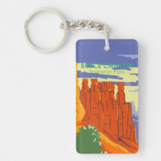 Bryce Canyon National Park Utah Vintage Sleutelhanger (Voorkant)