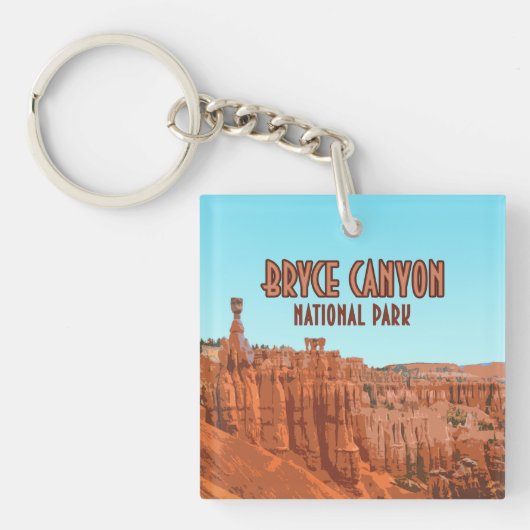 Bryce Canyon National Park Utah Vintage Sleutelhanger (Voorkant)