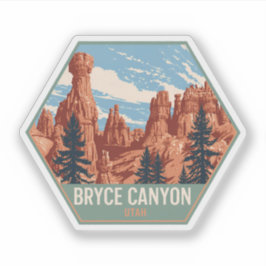 Bryce Canyon National Park Utah Vintage Travel Sticker