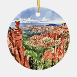 Bryce Canyon National Park Utah Waterverf Keramisch Ornament
