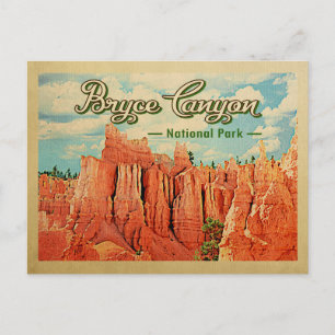 Bryce Canyon National Park Vintage Travel Briefkaart