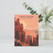 Bryce Canyon National Park Vintage Verenigde State Briefkaart (Staand voorkant)