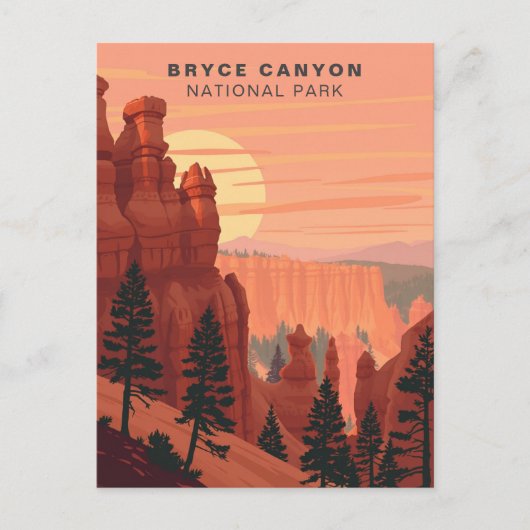 Bryce Canyon National Park Vintage Verenigde State Briefkaart (Voorkant)