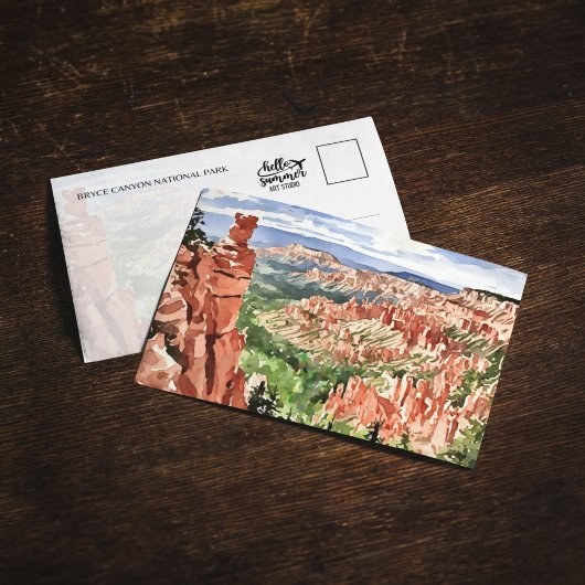 Bryce Canyon National Park Waterverf Briefkaart