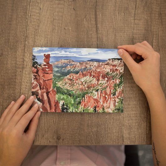 Bryce Canyon National Park Waterverf Briefkaart