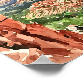 Bryce Canyon National Park Waterverf Poster (Hoek)