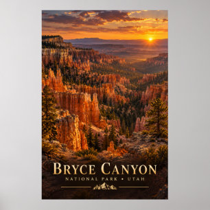 Bryce Canyon National Park Zonsondergang Poster   